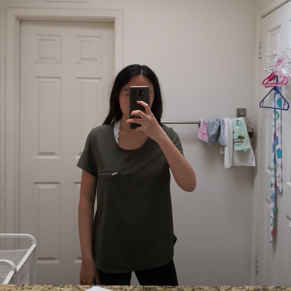 army green top